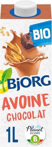 BJORG - Boisson Avoine Chocolat Bio - Boisson Végétale Bio - Sans Lactose - Petit-Déjeuner et Goûter - 1 L