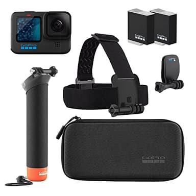 GoPro Ensemble d'accessoires HERO11 Black - Comprend Une Batterie Enduro supplémentaire (2 au Total), Le gestionnaire (poignée Flottante), Un Serre-tête + Un Clip Rapide et Un étui de Transport
