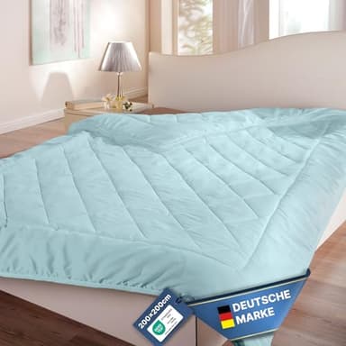 Bestlivings Couette lavable sans housse – 200 x 200 cm – Couverture d'été légère, certifiée Öko-Tex 100 et lavable à 60 °C, légère, respirante, idéale pour les voyages