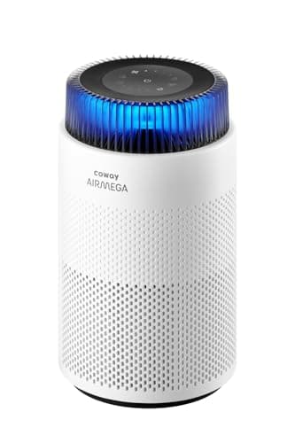 COWAY Purificateur d’air pour chambre, ultra silencieux 20 dB, système HyperCaptive, élimine 99,999 % des particules jusqu’à 0,01 micron, CADR 244 m³/h, idéal contre allergies et pollens – AIRMEGA 100