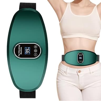 Yonuaret Massageur Abdominal Pour Éliminer La Graisse,Ceinture Vibrante Massante Pour Ventre Plat - Appareil de Stimulation Sans Fil à Niveaux Réglables Ceinture de Relaxation Brûle Graisse pour Sport