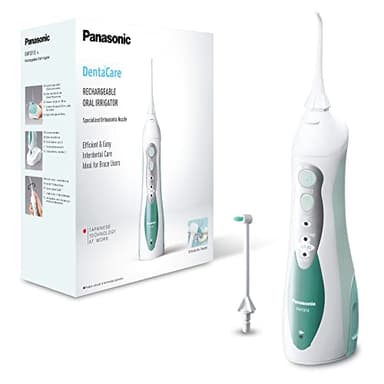 Panasonic - Personalcare EW1313G303 | Jet Dentaire - Système Air + Eau 2 Puissances Réglables 2 Canules Sans Fil Réservoir 130 Ml 15 Min D'autonomie Blanc Et Vert Menthe