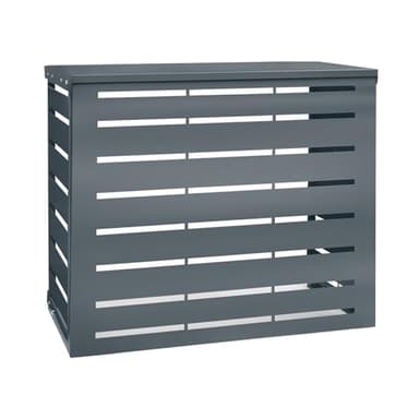 TERRE JARDIN - Cache Climatiseur Exterieur, 95 x 50 x 80 cm - Cache Pompe a Chaleur Extérieur, Métal - Kit Fixation Inclus - Cache Clim, Anti Intempéries - Discrétion, Protection, Réduction Bruit