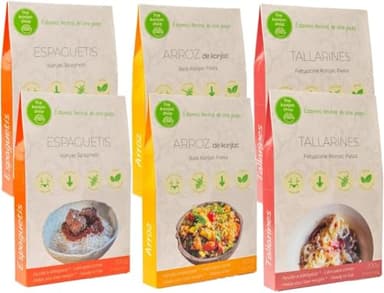The Konjac Shop - Pack de 6 x 270g - Pâtes Shirataki Sans Gluten - Faibles en Calories et Glucides - Idéales pour Végétalien, Céto et Low Carb