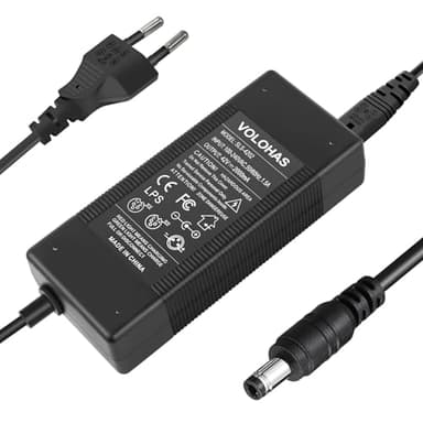 VOLOHAS 42V 2A Lithium Chargeur de Batterie de Trottinette pour Kugoo S1 S2 S3, Kugoo m2 Pro 36V pour Etwow, GOTRAX GXL V2, G2, G3, G4, Apex, Glider, XR Elite, XR Ultra Charge Rapide
