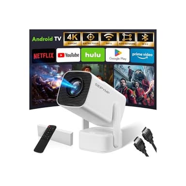 Videoprojecteur Portable,SEPYMP 2025 Upgrade Mini Projecteur, 4K Ultra HD 1080P, Android 13 Integré, WiFi 6 Bluetooth 5.2, Base de Son Intégrée, Compatible TV Box/PS5/PC