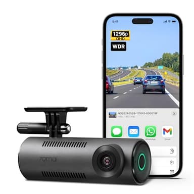 70mai 2K Dashcam Voiture M310, 1296P Camera Voiture, WiFi Caméra Embarquée Voiture,WDR,Vision Nocturne, Enregistrement en Boucle,Mode Stationnement 24H,G-Capteur,Dash Cam de Contrôle APP,Max 256 Go