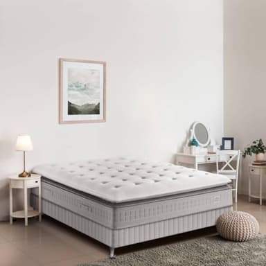 シモンズ Simmons, Matelas Extension, 160x200, Ressorts ensachés, Blanc et Gris