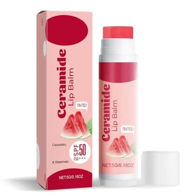 Baume à Lèvres Teinté En Céramide, SPF 50 PA+++ Stick Levres, Niacinamide Baumes à Lèvres, Stick Levres Solaire 50, Sticks Levrés Hydratant, Pour éclaircir Et Protéger Les Lèvrés