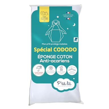 P'tit Lit - Protège Matelas Bébé Cododo | Alèse Imperméable et Anti Acariens - Bouclette 100% Coton - Absorbant et Silencieux - Oeko Tex®