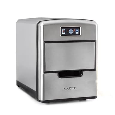 Klarstein Machine a Glacons pour la Maison, Capacité de 2,1L, Fabrique Rapidement Jusqu'à 12kg de Petits, Moyens et Grands Glacons, Ice Maker avec Alarme Securité, Facile à Nettoyer