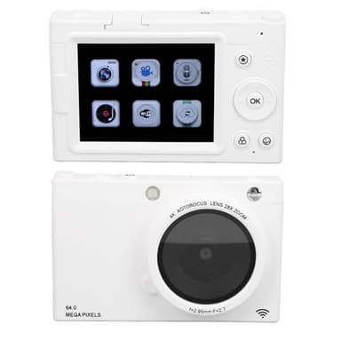 Appareil Photo Numérique 4K pour Adultes Débutants, Zoom Numérique 28X, Appareil Photo Numérique Compact Rétro, Petit et Portable pour la Photographie Vidéo de Voyage en Plein Air