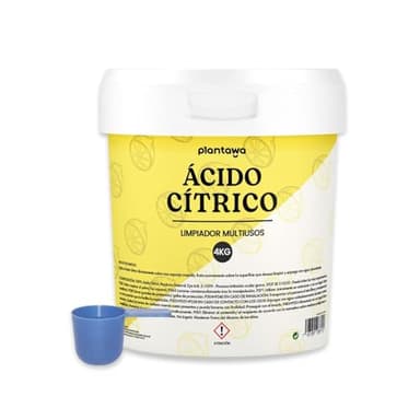 PLANTAWA Acide Citrique Powder 4kg | Acide citrique poudre menager pour la cuisine, la salle de bain et le jardin | 100% pur et polyvalent. Nettoyant universel