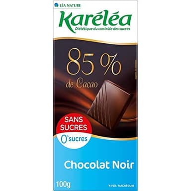 KARÉLÉA - Chocolat Noir 85% Sans Sucre Carton De 100G - Lot De 2 - meilleure offre