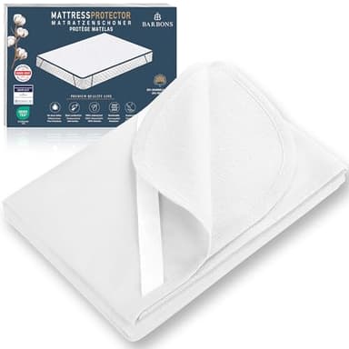Barbons Protège Matelas Imperméable 160 x 200 x 30 cm - Alèse Coton Respirant Oeko-Tex, Drap Housse Élastique 4 Coins, Anti-Acarien Hypoallergénique, Lavable 90 C, Bébé Adulte