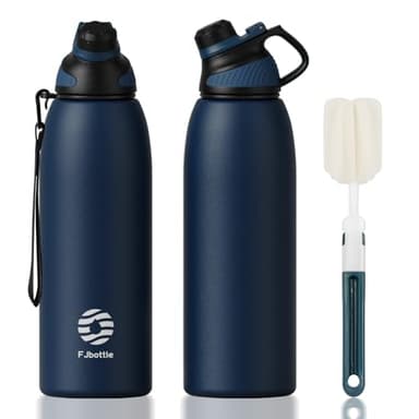 FJbottle Gourde Isotherme avec Couvercle Magnétique - 400ml/600ml/800ml/1L/1.5L - Bouteille Isotherme Étanche sans BPA, Gourde Inox Bouche Standard, Gourde Enfant pour Sport, Gym, Voyage