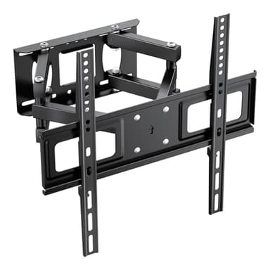 GRIFEMA GB1006-4 Support Mural TV 26-65 Pouces, Fixation Murale TV Contenir Jusqu'à 35KG, Accroche Television Mural Orientable,Inclinable et Extensible, Max Vesa 400x400mm pour Plat/Incurvé