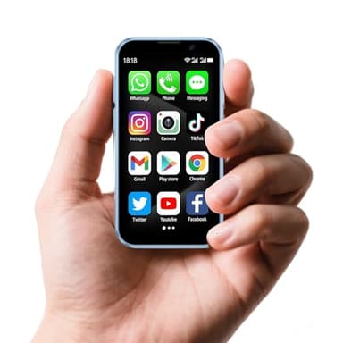 Cofcvgs Mini Smartphone 3.0 Pouces, 2GB RAM 16GB ROM - Android 9.0 avec Reconnaissance Faciale, Batterie 900mAh, 3G Téléphone Portable pour Enfants (Bleu)