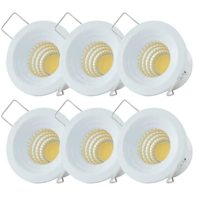 yeerockal Lot de 6 Mini Spots Encastrés 3 W avec Transformateur Remplaçable Boîtier Intérieur en Aluminium Spots LED Encastrés pour Verrières Balcons éclairage de Plafond (Noir)