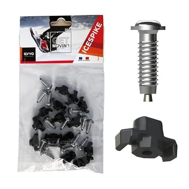 EVVO kit Accessoire Crampon Icespikes Made in France pour Raquettes à Neige, 14 Pointes carbure, pour la EVVO Snowshoe Toree et la EVVO Snowshoe Originale,