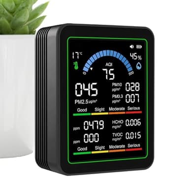 Moniteur De Qualité De L Air - Moniteur Portable de Qualité d'air Intérieur | Détecteur De Mesure pour Chambre Bureau - pour Chambre Pièce Maison Bureau Intérieur Et Extérieur