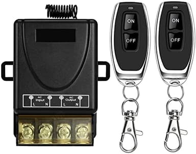 DieseRC ON-OFF Interrupteur de télécommande Haute Puissance sans Fil 433Mhz, RF AC 220V/240V/110V 30A pour lumière, Pompe à Eau, appareils ménagers, Irrigation agricole,Normalement ouvert