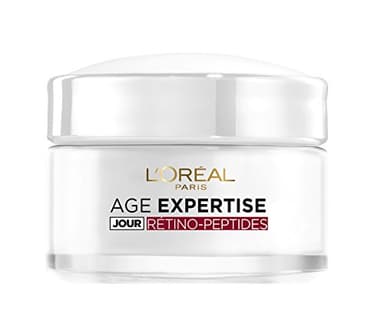 L'Oréal Paris - Crème de Jour Anti-Âge Hydratante - Soin Anti-Rides Intensif - Enrichi en Rétino-Peptides - Pour Peaux Normales à Mixtes - À partir de 45 ans - Age Expertise - 50 mL