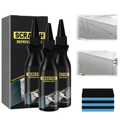 Efface Rayure Profonde Voiture, 2026 Produit Efface Rayure Voiture Car Scratch Remover Avec Eponge, Modèle Crème de réparation de Rayures de Voiture Efface Rayures Anti-Rayures Pâte Réparation (3Pcs)