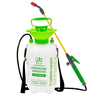 Green Haven Pulvérisateur à Pompe de 5 litres - Pulvérisateur à Pompe avec Sangle de Transport réglable - Pulvérisateur Haute Pression pour désherbant, pesticides, fongicides et Nettoyage