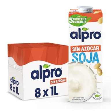 Alpro - Boisson végétale - Soja sans sucres - 1L - Lot de 8x1L