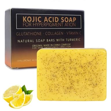 100g Turmeric Soap,Savon Curcuma Savon Acide Kojique,Savon Antibactérien Savon Anti Tache Savon Brightskin,Savon Curcuma Visage et Corps Savon Curcuma Visage pour Tache,Contre Les Taches Peau Noire