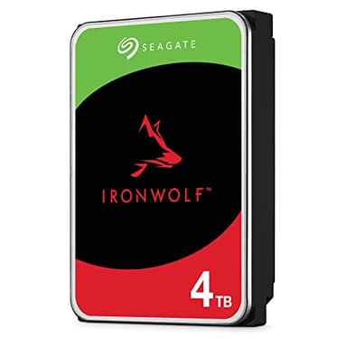 Seagate IronWolf 4 To, Disque dur interne NAS HDD, CMR 3,5" SATA 6 Gbit/s 5 400 tr/min, 64 Mo de mémoire cache, pour NAS RAID, services Rescue valables 3 ans (ST4000VN006)