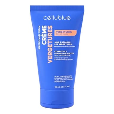 Cellublue Crème Vergetures Réparatrice – Soin anti-vergetures compatible grossesse & allaitement – Atténue, répare et prévient les Vergetures