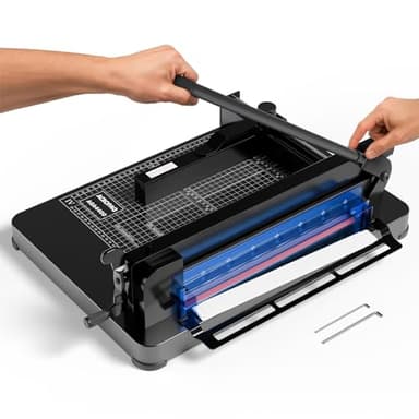 ACROPAQ Massicot Professionnel A4 - Guillotine pour 400 Feuilles, Avec grille d'alignement pour une coupe précise - Massicot guillotine, Massicot papier