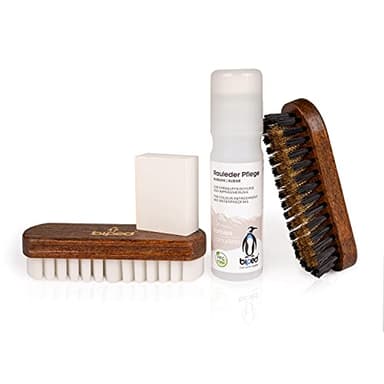biped Kit d'entretien pour chaussures en daim - kit de nettoyage pour chaussures avec brosses pour l'entretien du cuir nubuck - et produits d'entretien pour raviver z2310