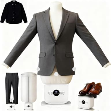 Machine à repasser automatique 2025 améliorée avec séchoir à air chaud et fer à repasser, mannequin gonflable for un défroissage sans effort, sèche et désodorise