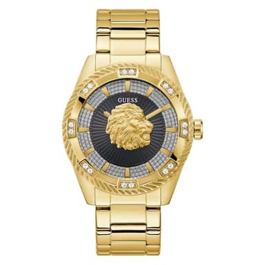 Guess P GLD CS W/CRYS/Sun BLK Glitz DL W/P GLD Lion/P GLD BRCT, Noir
