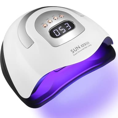 JOFLVA Lampe UV LED Ongles Gel 380W, Professionnel Sèche Ongles Automatique, Séchage Rapide, 81 LED Lampe, Grand LCD Ecran, 4 Minuteries 10s/30s/60s/99s pour Vernis Semi Permanent, Gel et Vernis