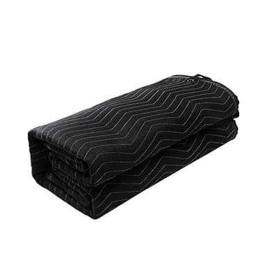 VEVOR Couverture Insonorisante 2438x2032 mm Grande Couverture Isolation Acoustique Studio à Œillets Tissu Tissé Polyester Couverture Absorption Sonore pour Bloquer Lumière Bruit, Protéger Meuble, Noir