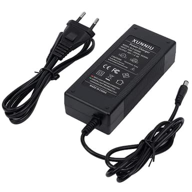 XUNNIU Chargeur scooter électrique 42 V 2 A, chargeur adaptateur d'alimentation pour trottinette électrique, chargeur universel pour scooter électrique, Hoverboard (DC 5,5 mm)