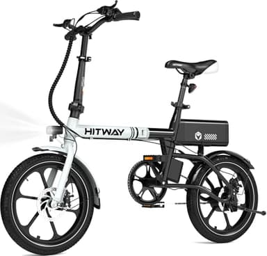 HITWAY Vélo électrique, Pliable E Bike 16 Pouces, Moteur 250W, Vitesse Maximale 25km/h, Batterie Lithium-ION 36V 9Ah, Autonomie 35-70km, Ville E-Bike Urbain Pedelec pour Adultes