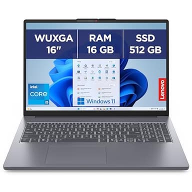 Lenovo IdeaPad Slim 3 16IRH10 - Ordinateur Portable 16'' WUXGA (Intel Core i5-13420H, RAM 16Go, SSD 512Go, Intel UHD Graphique, Windows 11 Home) Clavier AZERTY Français - Gris