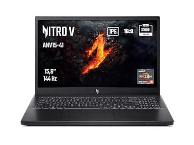 ACER Nitro V ANV15-41-R5AY, Ordinateur Portable Gaming 15,6'' Full HD IPS 144 Hz, PC Portable Gamer (AMD Ryzen 5 7535HS, NVIDIA GeForce RTX 4050, RAM 16 Go, 512 Go SSD, Windows 11 Home) Gaming Noir
