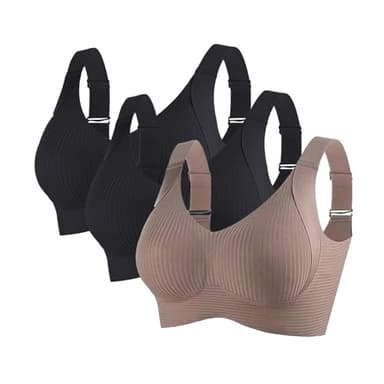 Brassière Sport Femme Forte Poitrine Soutien-Gorge Sport sans Armatures en Coton pour Femme Brassière Confort Classiques Larges Réglables Design Lingerie Classiques Soutien Gorge Grande Taille