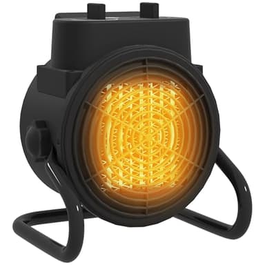 HOMCOM Chauffage d'appoint céramique PTC, radiateur électrique soufflant portable 2000 W basse consommation, 3 modes (froid/chaud/très chaud), thermostat réglable, protection contre surchauffe, noir