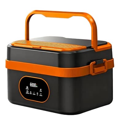 1.5L Gamelle Chauffante, Rechargeable Lunch Box Chauffante Electrique Chauffe-Repas Auto-Chauffant Boite Repas Isotherme pour le Travail Voyage de Voiture de Bureau Bureau Ecole