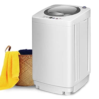 RELAX4LIFE Mini Machine à Laver avec Essorage 240W, 3,5KG, avec 6 Cycles de Lavage Sélectionnables, Réglage du Déséquilibre Automatique, Laver Vos Linges de l'Appartement/Camping/Voyage
