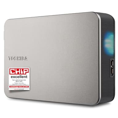 Toshiba Canvio Flex 4 TB - Disque Dur Externe (HDD) Portable 2,5'' pour Mac, Windows PC, Smartphone et Tablette, Compatible avec la Plupart des appareils USB-C et USB-A, Argent Chaud (HDTX240ESCCA)
