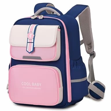 Amythe Sac à Dos Fille Primaire Ergonomique,Cartable Enfant Scolaire, Sac Ecole Imperméable pour CP CE 6 à 10 ans-Rose