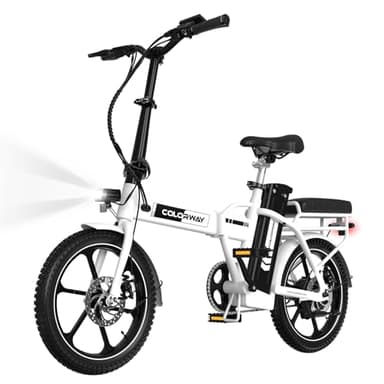 COLORWAY BK5 Vélo électrique Pliable, 16" x 2,125" Pouces, EBike Portable, avec Assistance au pédalage, 2 Modes de Conduite, vélo de Banlieue de Ville avec Batterie 36V 8,4 Ah, Moteur 250W.